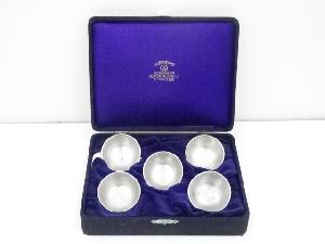 継心造　錫盃5客（箱付）（131g）